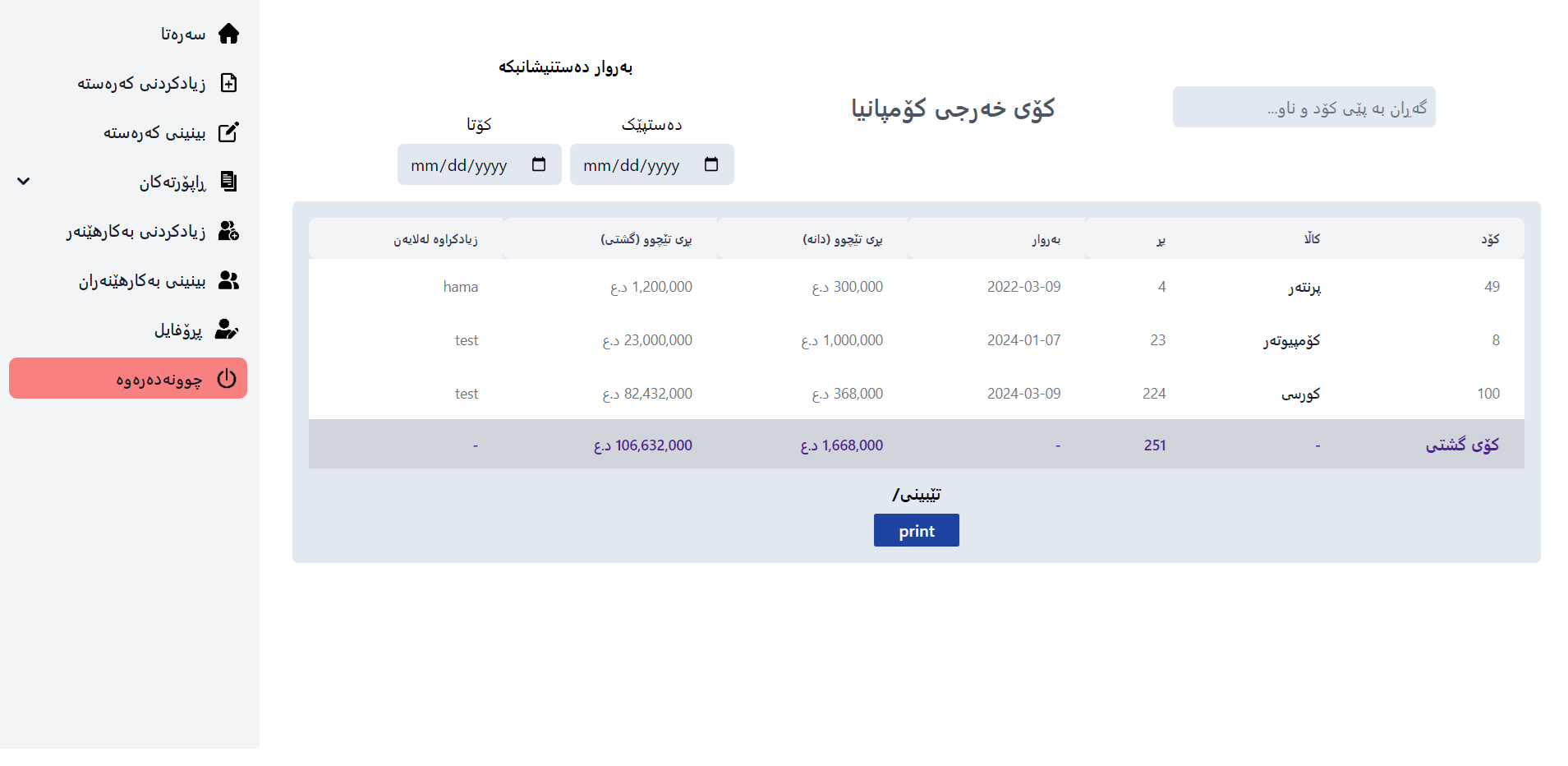 Expenditure Management